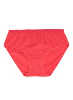 Solid Pattern Boy Leg Brief Red