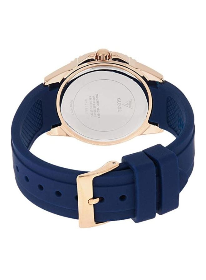 جس ساعة يد بعقارب وسوار من السيليكون طراز W1236L2 للنساء - Image 2