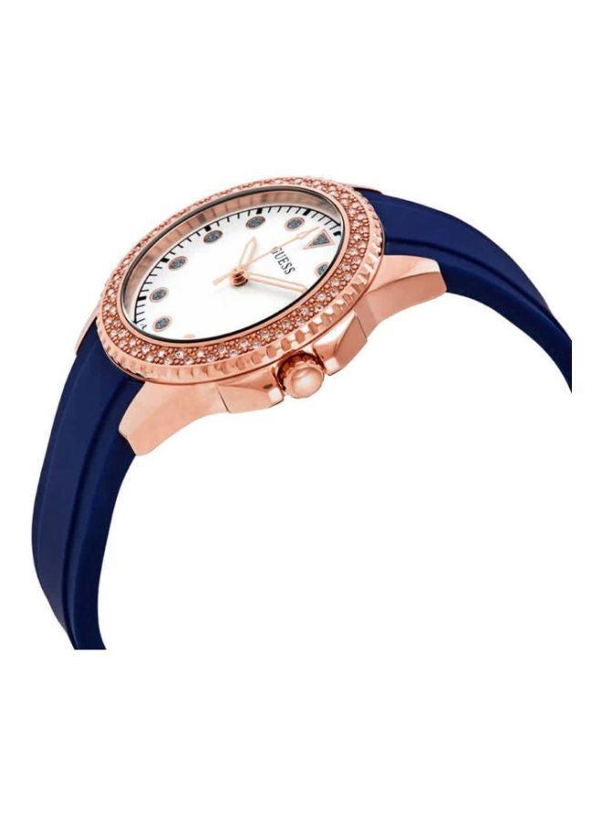 جس ساعة يد بعقارب وسوار من السيليكون طراز W1236L2 للنساء - Image 5