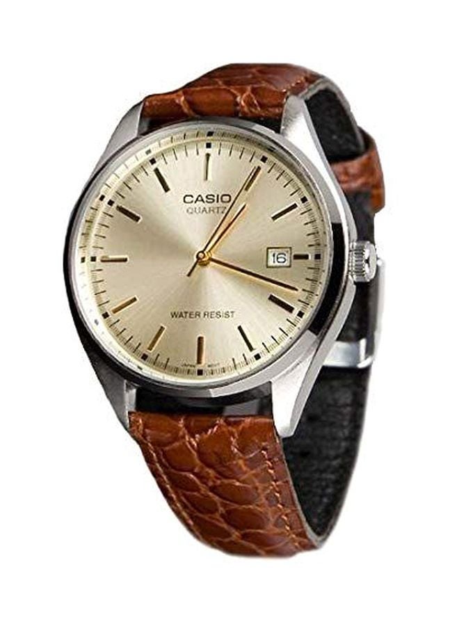 CASIO - Men's Leather Analog Watch MTP-1175E-9A - Image 1