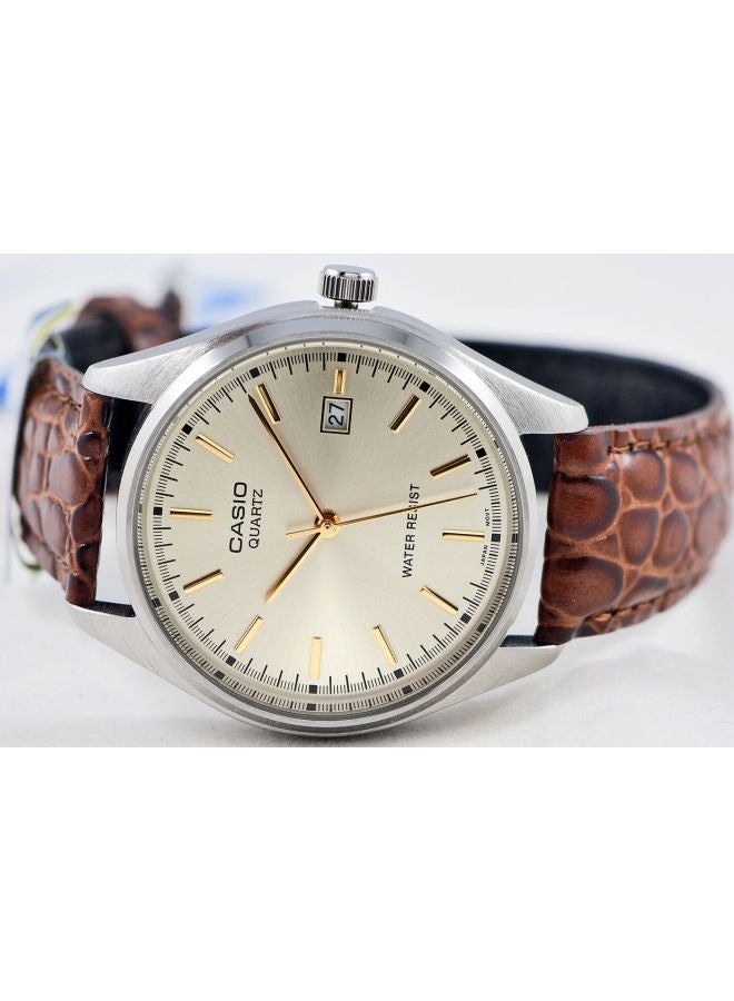 CASIO - Men's Leather Analog Watch MTP-1175E-9A - Image 1
