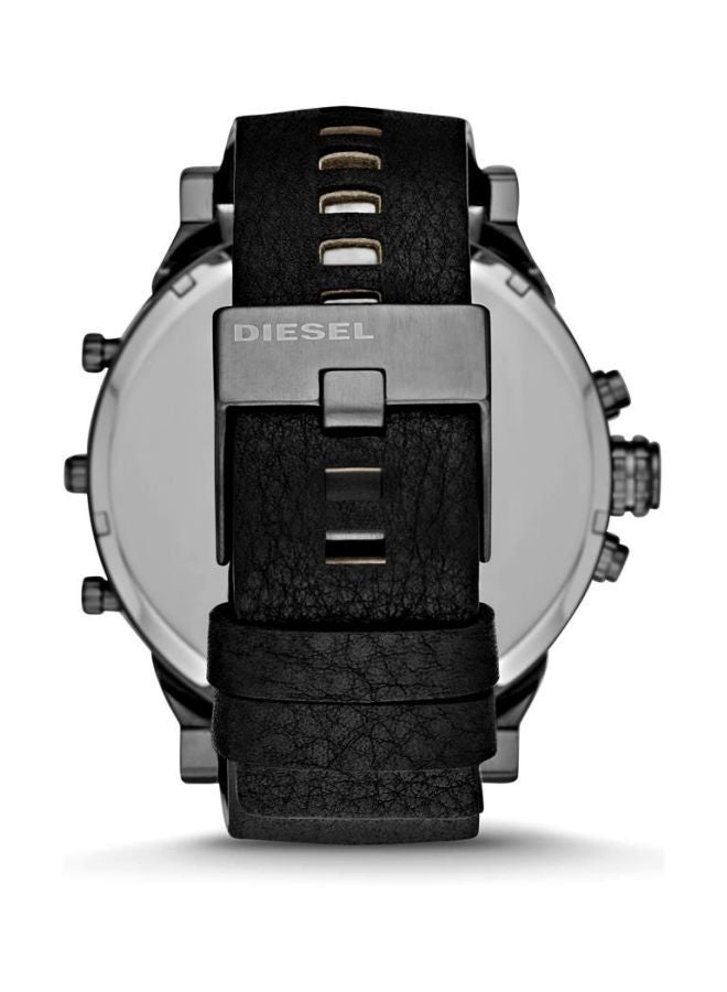 DIESEL - Men's Mr. Daddy Round Shape Leather Band Chronograph Wrist Watch 57 mm - Black - DZ7348 - Image 1