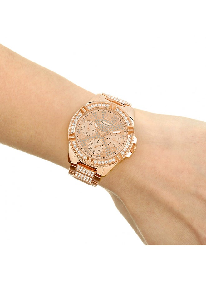 GUESS - Women's Stainless Steel Chronograph Watch W1156L3 - 40 mm - Rose Gold - Image 1