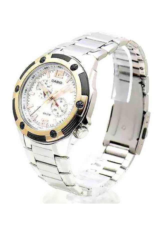 كاسيو ساعة يد كرونوجراف بسوار الستانلس ستيل طراز MTP-1326D-7A للرجال - Image 3