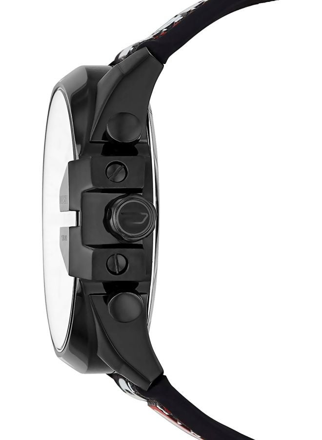 ديزل ساعة يد ميجا شيف كرونوغراف بتصميم دائري من القماش مقاس 51 مم - لون أسود - طراز DZ4512 للرجال - Image 5