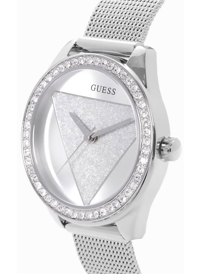 جس ساعة يد بعقارب وسوار من الستانلس ستيل طراز W1142L1 للنساء - Image 5