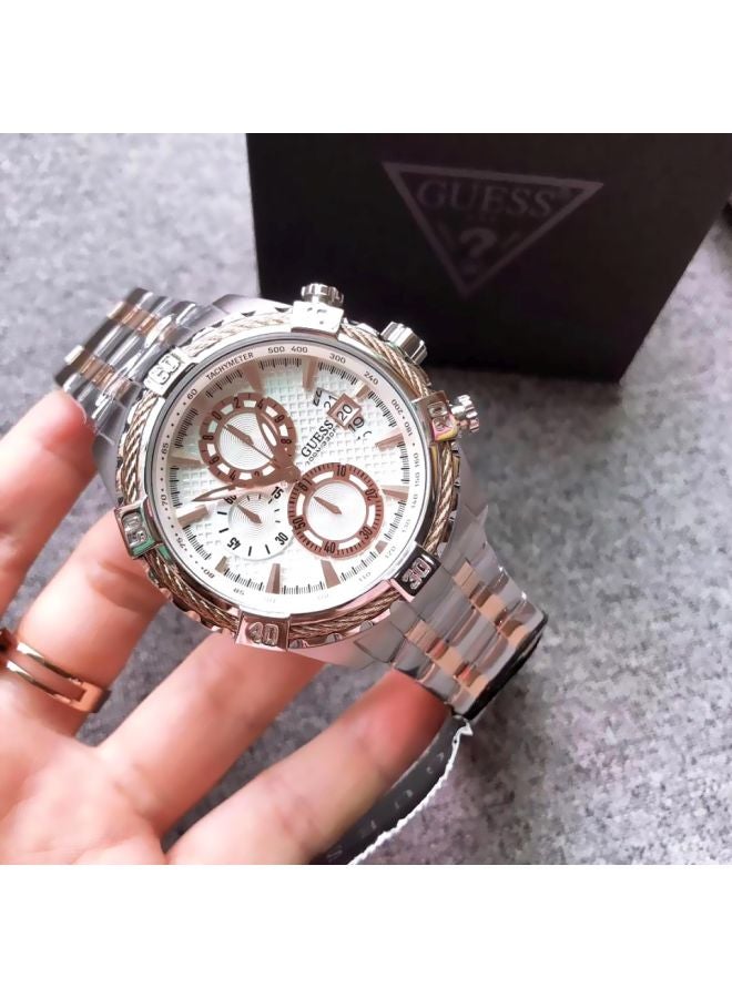 جس ساعة يد كرونوغراف بسوار من الستانلس ستيل طراز W0522G4 للرجال - Image 5