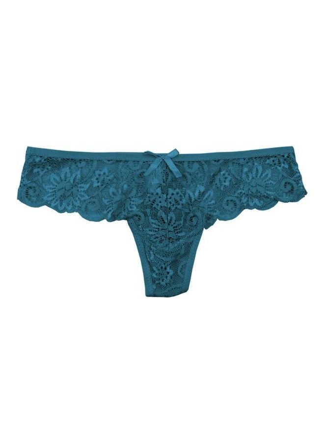 Generic - 3-Piece Lacy And Bow Detailed Thong Set Multicolour - Image 1