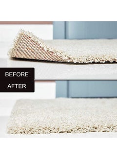 Generic 8 Pieces Rug Gripper Carpet Fixed Stickers Non-slip Waterproof Strip-Mat Black 18x2x3cm  - Image 4