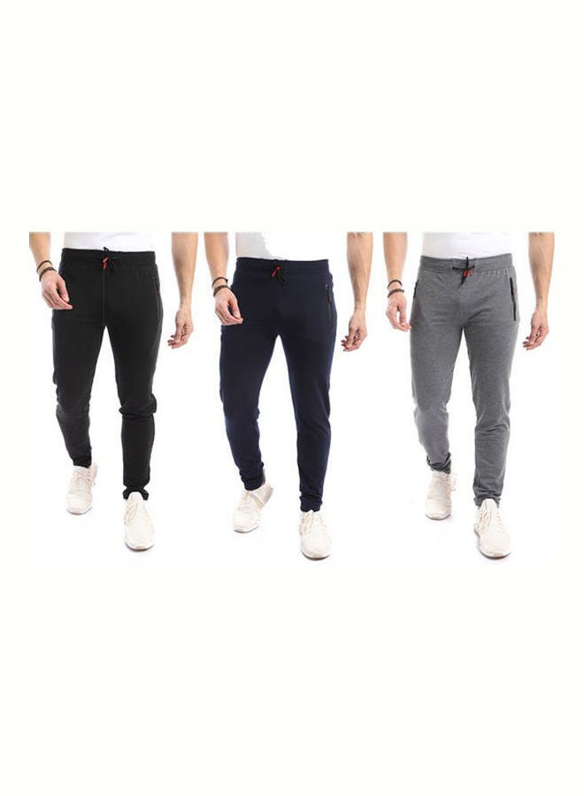 Caesar - Pack Of 3 Plain Basic Sweatpants Multicolour - Image 1
