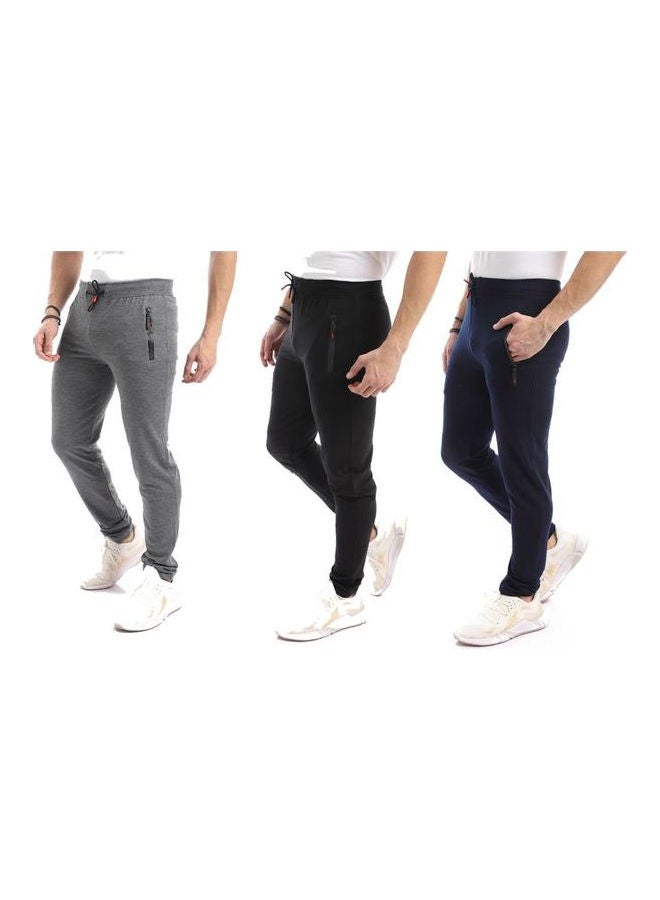 Caesar - Pack Of 3 Plain Basic Sweatpants Multicolour - Image 1