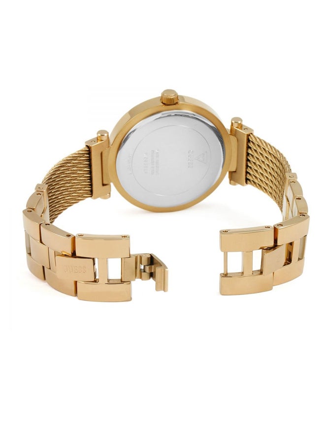 جس ساعة يد بعقارب مقاومة للماء طراز W0638L4 - قياس 37 مم - لون ذهبي للنساء - Image 5