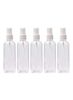 Generic 5-Piece Plastic Spray Bottle Clear 100ml  - Image 1