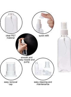 Generic 5-Piece Plastic Spray Bottle Clear 100ml  - Image 3