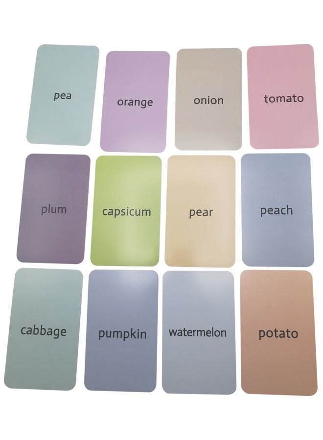 Little Kitabi 40 My Jumbo Flash Cards - Fruits And Vegetables  - Image 4