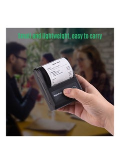 Generic Portable Wireless Thermal Printer With Paper Roll Black  - Image 3