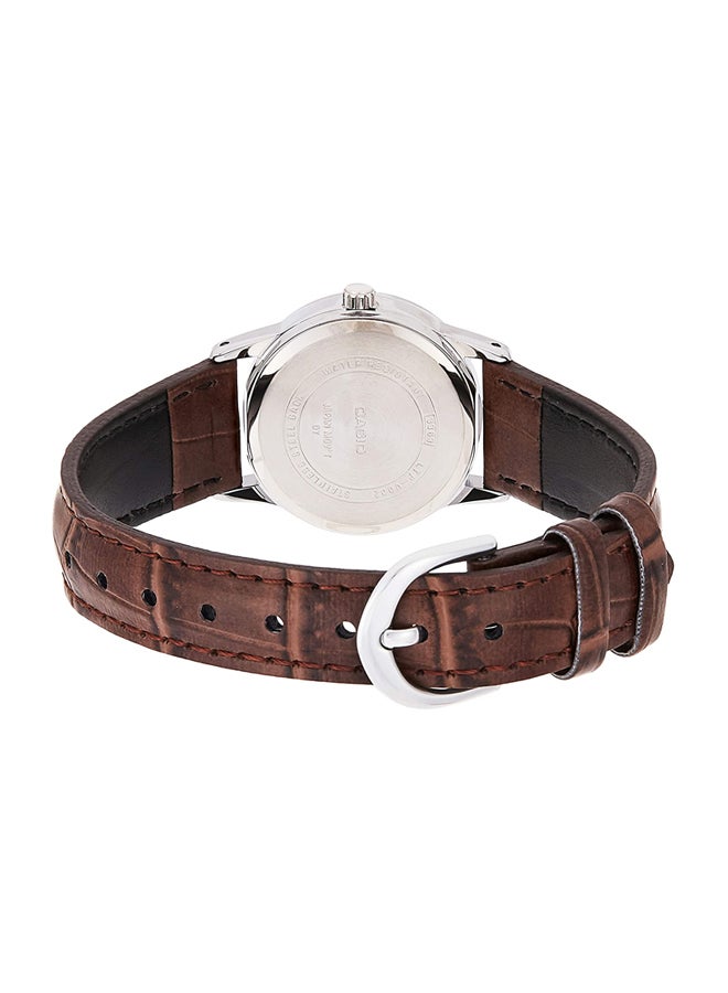 CASIO Men's Leather Analog Wrist Watch MTP-V002L-7B2 - Image 2