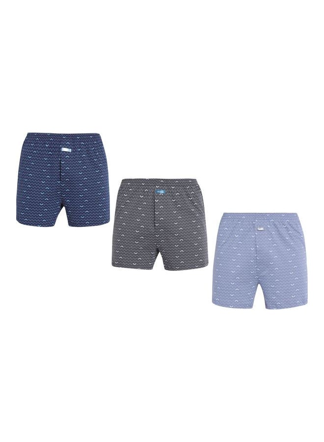 BYC - 3-Piece Knitted Cotton Boxer Multicolour - Image 1