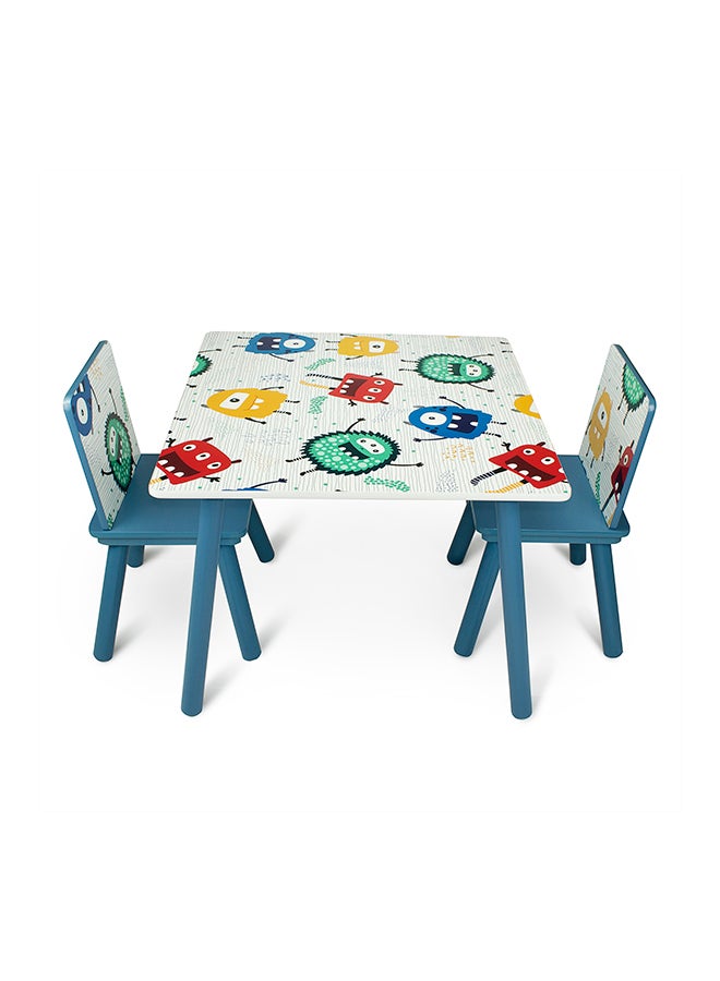 Home Canvas - 2-Piece Chair With Table Set Multicolour - Image 1