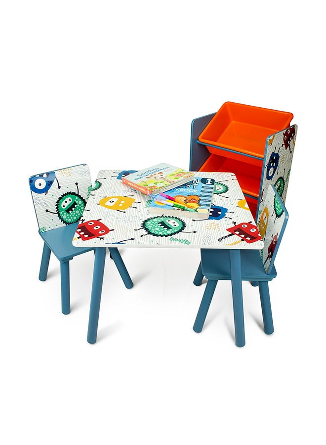 Home Canvas - 2-Piece Chair With Table Set Multicolour - Image 1