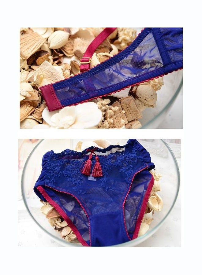 Thin Bra Pantie Set Blue  - Image 4