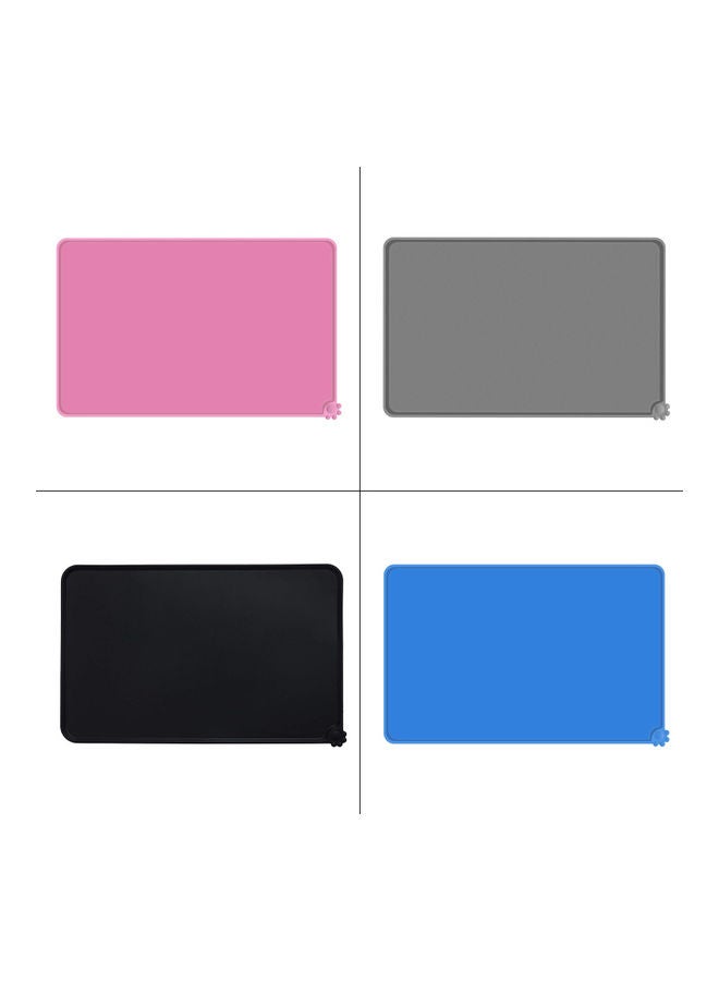 Silicone Pet Feeding Mat Grey 47.50x4.00x7.00centimeter