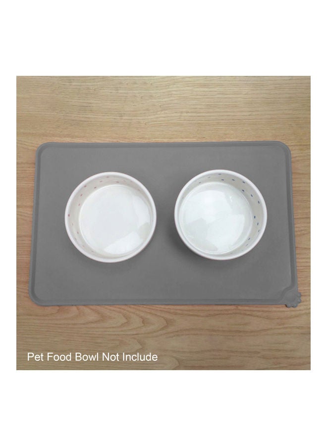Silicone Pet Feeding Mat Grey 47.50x4.00x7.00centimeter