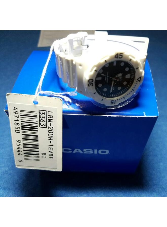 CASIO Women's Silicone Analog Wrist Watch LRW200H-1EVDF - 39 mm - White - Image 5