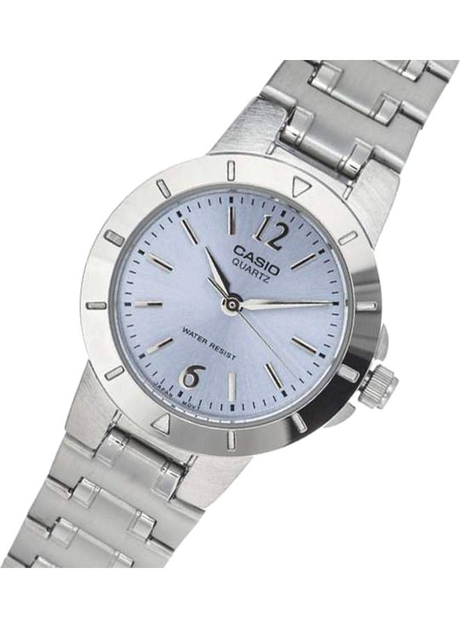 كاسيو ساعة يد بعقارب وسوار من الإستانلس ستيل طراز LTP 1177A 2ADF - مقاس 25 مم - لون فضي للنساء - Image 3