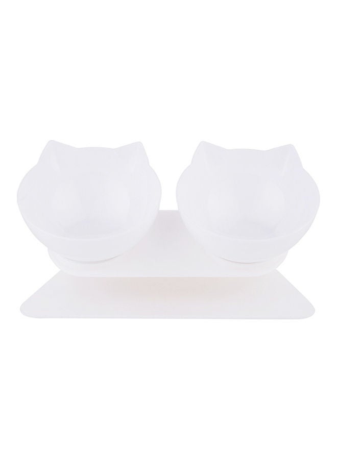 وعاء طعام للقطط أبيض 27.50x8.00x13.50سم - Image 1