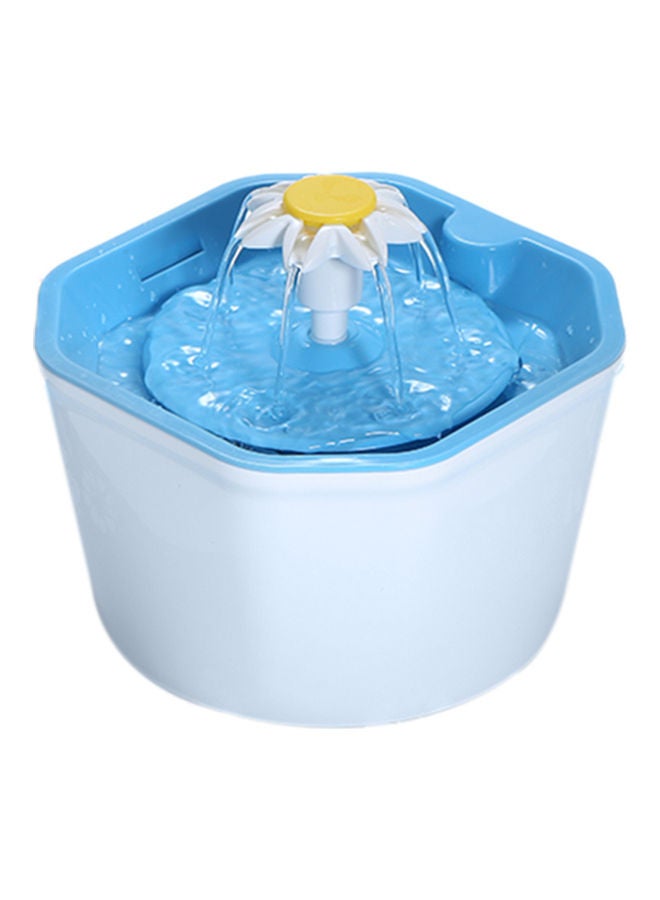 Automatic Cat Water Fountain Blue/White 19x12x18cm - Image 1