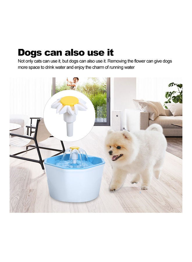 Automatic Cat Water Fountain Blue/White 19x12x18cm - Image 3