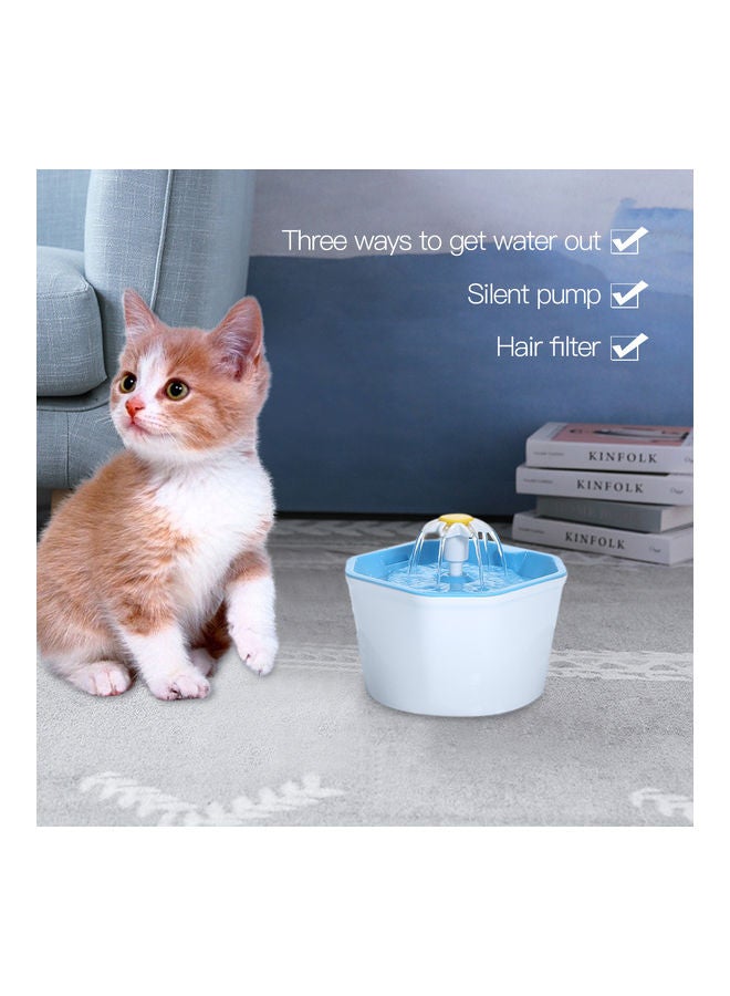 Automatic Cat Water Fountain Blue/White 19x12x18cm - Image 4