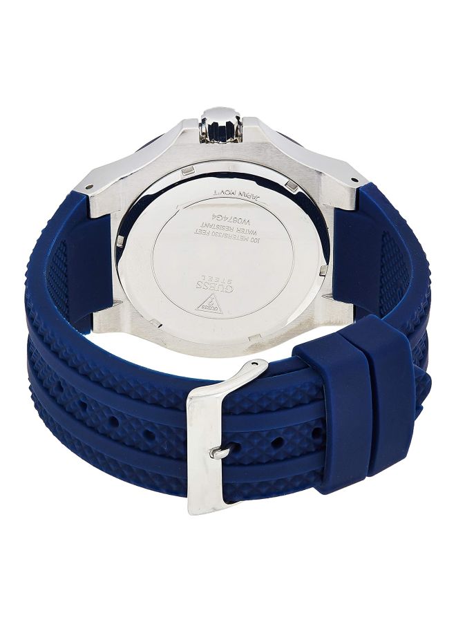 جس ساعة يد كرونوغراف بسوار من السيليكون طراز W0674G4 للرجال - Image 2