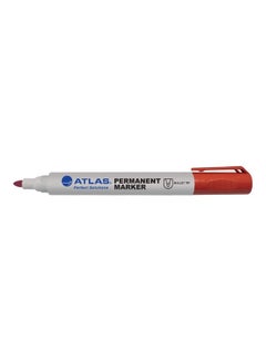ATLAS 12-Piece Permanent Marker Red  - Image 2