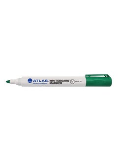 ATLAS 12-Piece Bullet Tip White Board Marker Green  - Image 2