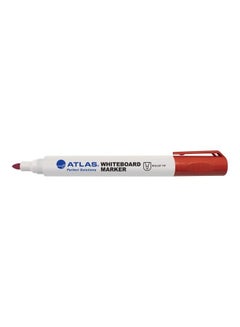 ATLAS 12-Piece Bullet Tip White Board Marker Red  - Image 2