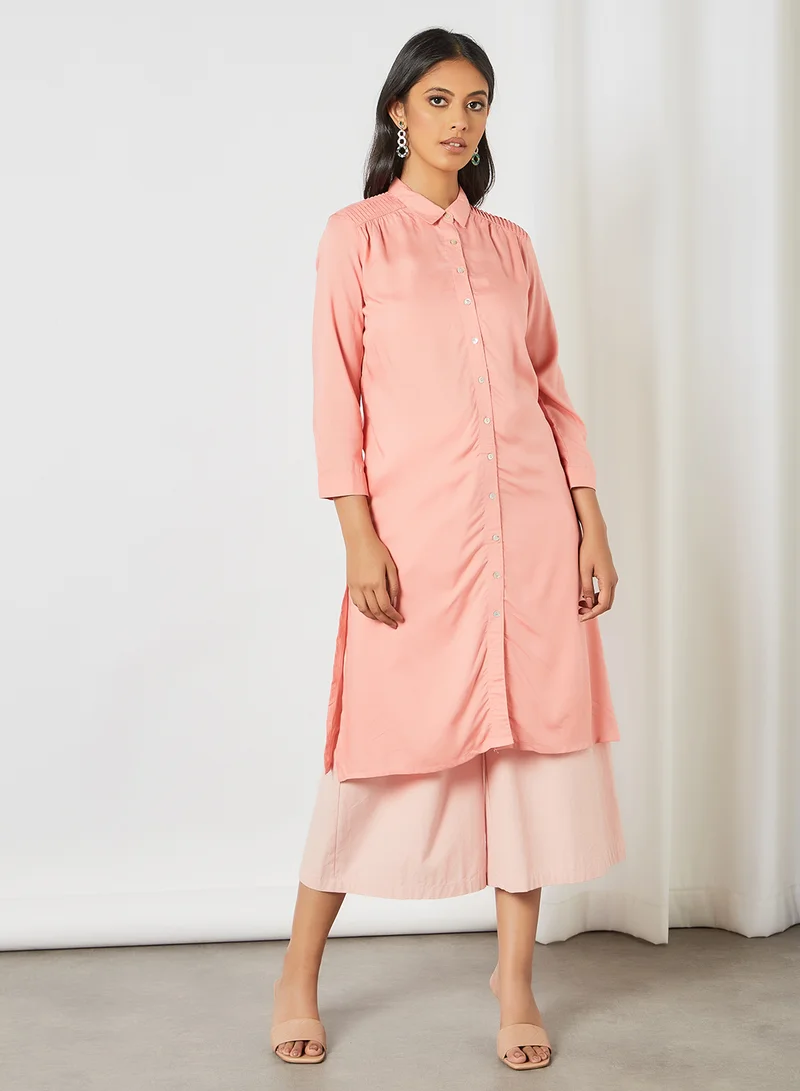 globaldesi Collared Button-Up Kurta