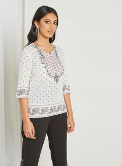 Printed Plumeti Top White - v1620291342/N45716869V_1