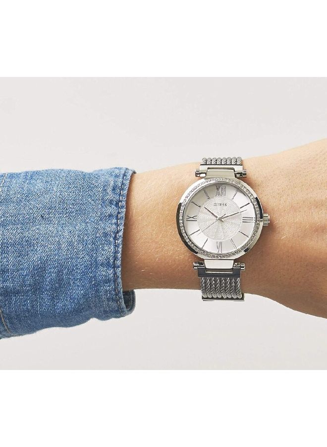 GUESS Women's Water Resistant Stainless Steel Analog Watch W0638L1 - 36 mm - Silver  - Image 5