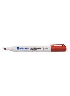 ATLAS 12-Piece Bullet Tip White Board Marker Red  - Image 2