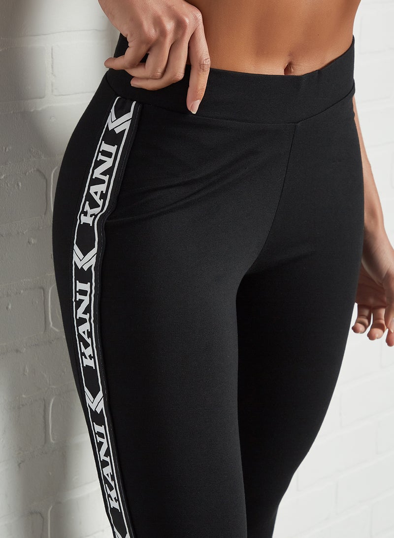 Karl Kani Logo Tape High Waist Leggings Black  - Image 3
