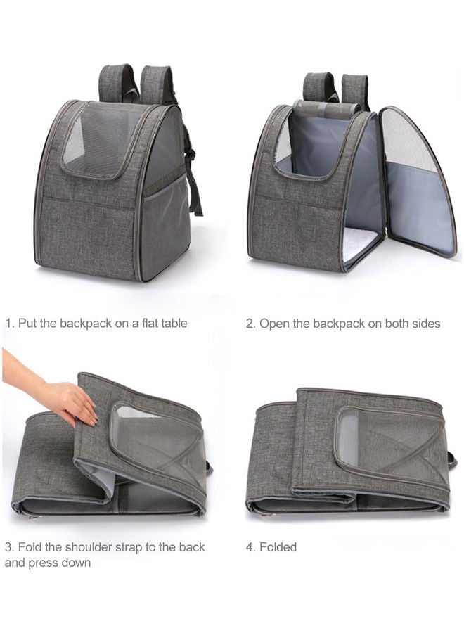 Pet Carrier Bag Grey 16.53x13.38x11.02inch - Image 2