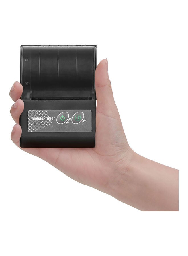 Generic Portable Thermal Receipt Printer Black  - Image 2