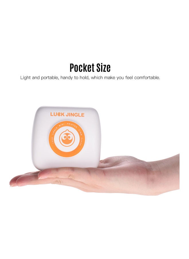 Wireless Mini Photo Printer White/Orange - Image 4