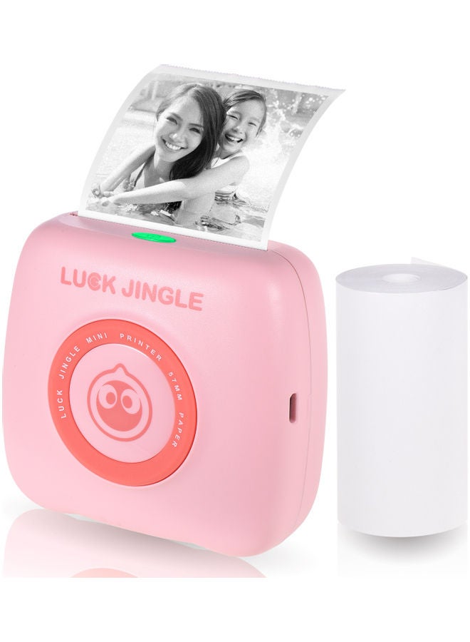 Wireless Mini Photo Printer Pink/Red - Image 1