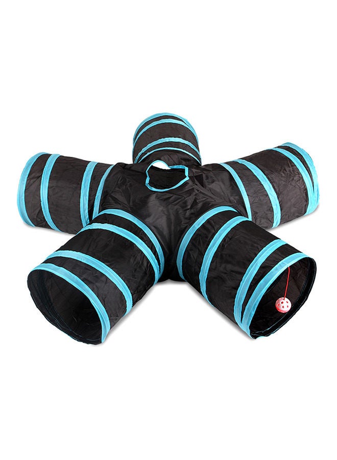 Indoor Cat Tunnel Black/Blue 31x4x31cm - Image 1