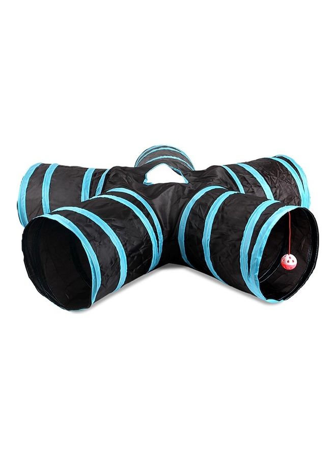 Indoor Cat Tunnel Black/Blue 31x4x31cm - Image 2