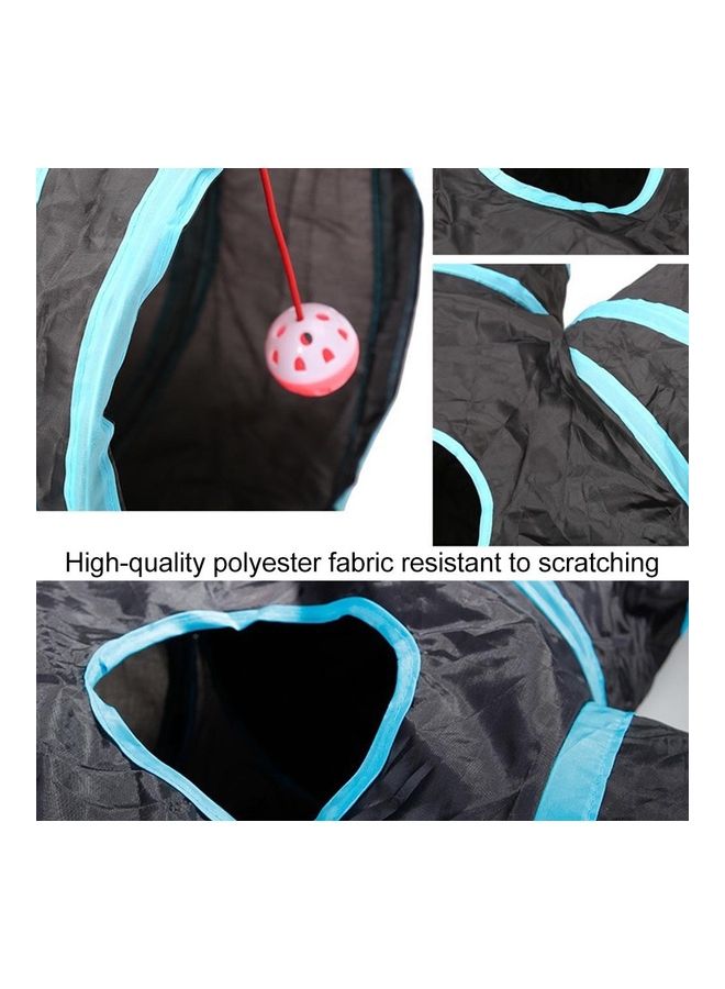 Indoor Cat Tunnel Black/Blue 31x4x31cm - Image 4