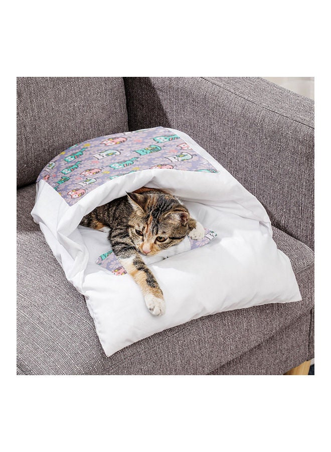 Semi-Closed Design Pet Sleeping Bed Multicolour 50x35cm - Image 2